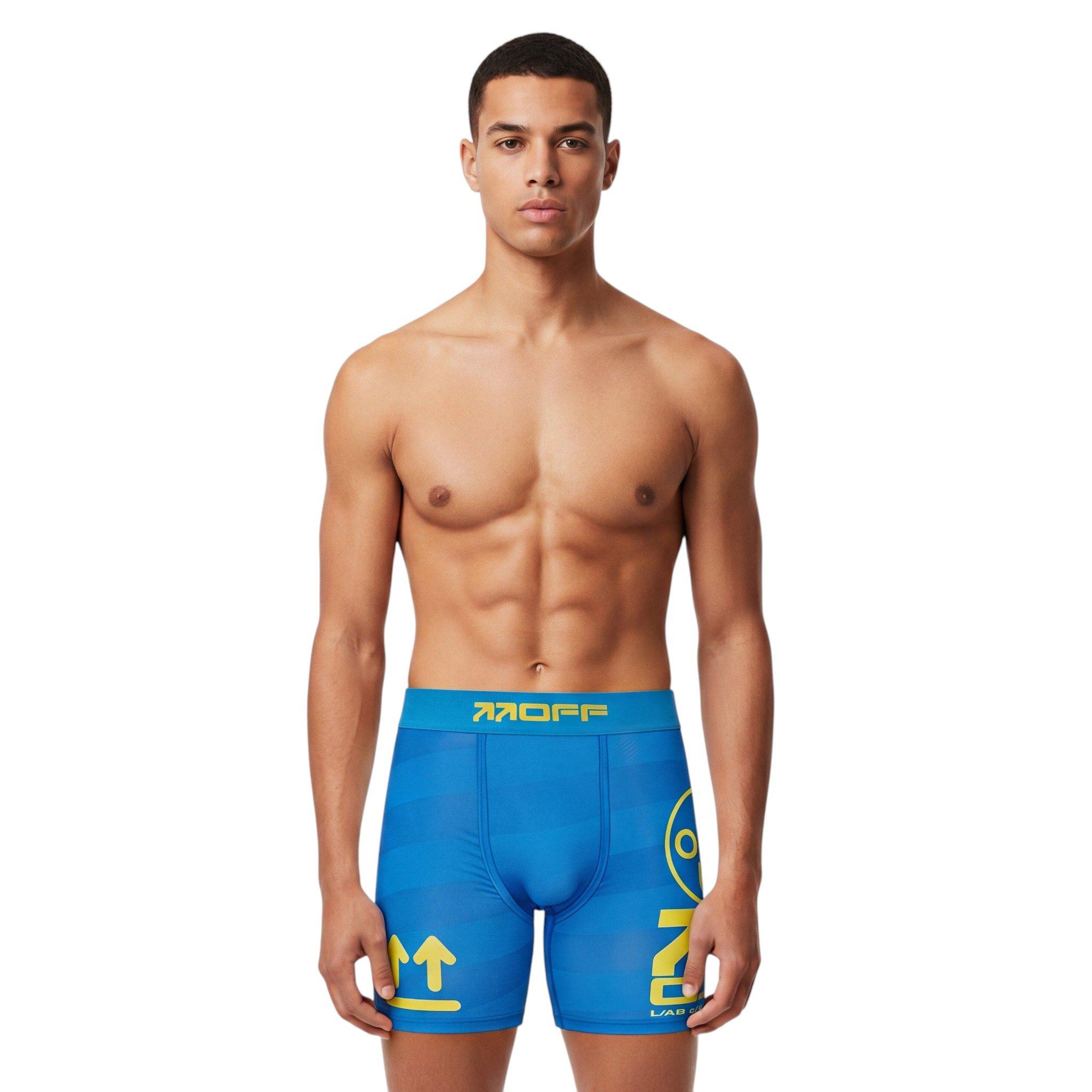 L/AB c/o Off-White Men's Big Logo Boxer Brief - Indigo - INDIGO
